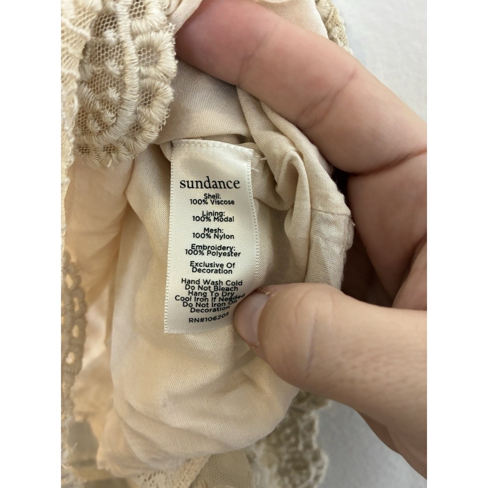 Sundance Tunic Tank Top‎ Sz SP Oversized Ivory Lace Feminine - Picture 4 of 8